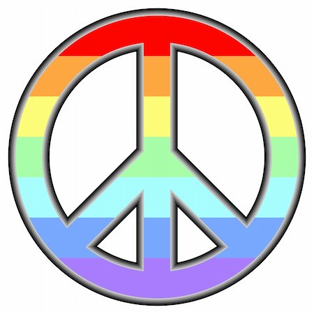 difración - pacific symbol in rainbow colors over white background Foto de stock - Super Valor sin royalties y Suscripción, Código: 400-04849065