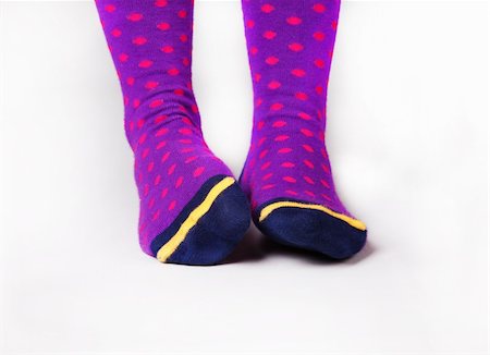 simsearch:400-04780463,k - Violet socks isolated Foto de stock - Super Valor sin royalties y Suscripción, Código: 400-04849150