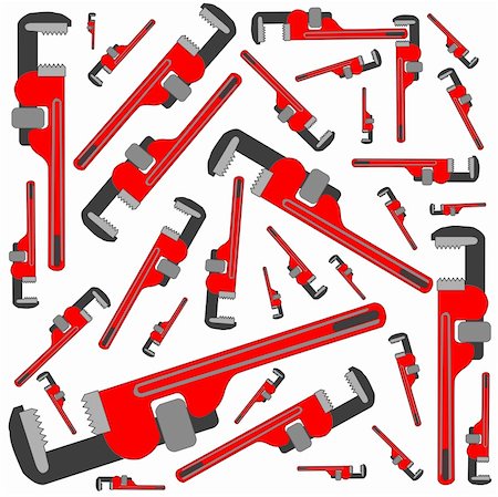 simsearch:625-01263851,k - pipe wrench pattern, vector art illustration Photographie de stock - Aubaine LD & Abonnement, Code: 400-04849167