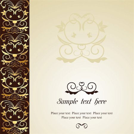 simsearch:400-04849660,k - Illustration of Greeting ornament card. Vector Stock Photo - Budget Royalty-Free & Subscription, Code: 400-04849617