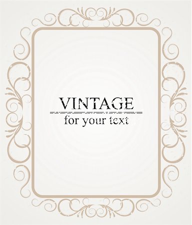 elegant swirl vector accents - Vintage Frame or Border Design. Vector Stock Photo - Budget Royalty-Free & Subscription, Code: 400-04849613