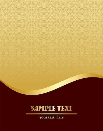 simsearch:400-04098922,k - Vector illustration of gold royal vintage template Stock Photo - Budget Royalty-Free & Subscription, Code: 400-04849748