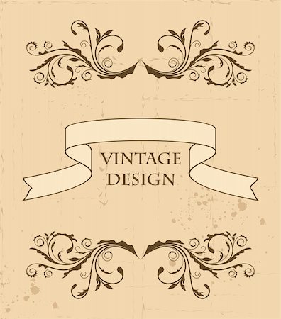 damask vector - Illustration the retro vintage element for design - vector Stock Photo - Budget Royalty-Free & Subscription, Code: 400-04849789