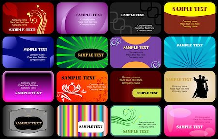 Various business cards templates set. Vector Stock Photo - Budget Royalty-Free & Subscription, Code: 400-04849781