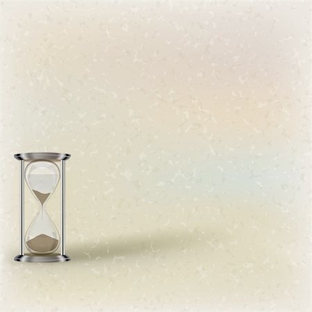 abstract illustration with hourglass on beige background Stock Photo - Budget Royalty-Free & Subscription, Code: 400-04840122