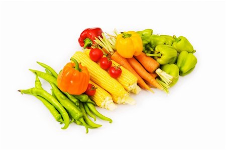 simsearch:400-04243170,k - Various vegetables isolated on the white background Stock Photo - Budget Royalty-Free & Subscription, Code: 400-04840328