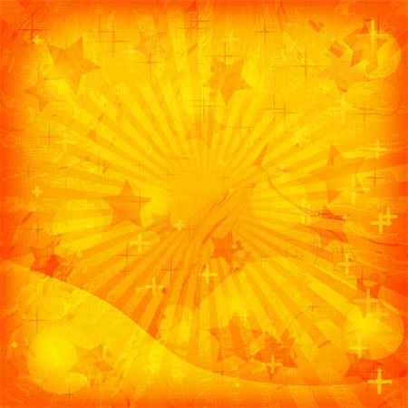 simsearch:400-07614613,k - Abstract orange background, pattern with rays and star on a linen canvas Stockbilder - Microstock & Abonnement, Bildnummer: 400-04840435