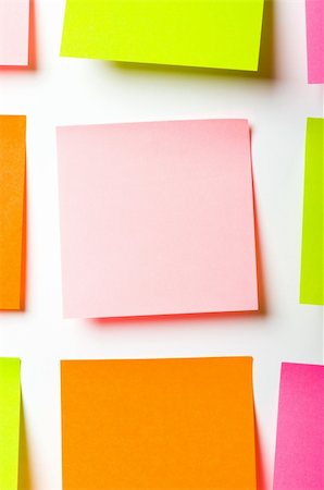 post its lots - Reminder notes isolated on the white background Stock Photo - Budget Royalty-Free & Subscription, Code: 400-04840724
