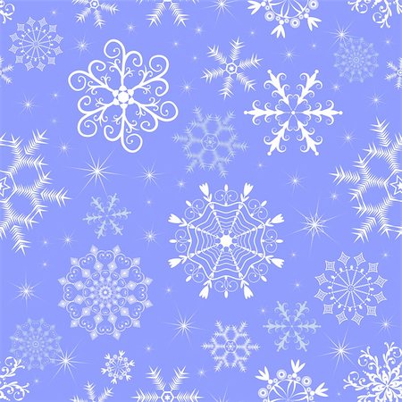 simsearch:400-04709734,k - Christmas blue and white seamless pattern (vector) Stock Photo - Budget Royalty-Free & Subscription, Code: 400-04841123