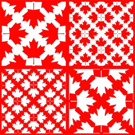 fthes (artist) - vector set of seamless maple leaf patterns Stockbilder - Microstock & Abonnement, Bildnummer: 400-04841294