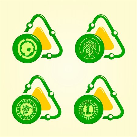 fthes (artist) - vector set of four tree awareness icons Stockbilder - Microstock & Abonnement, Bildnummer: 400-04841304