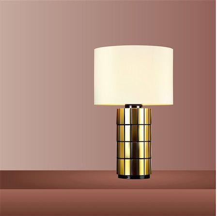 fthes (artist) - vector golden desk lamp Stockbilder - Microstock & Abonnement, Bildnummer: 400-04841300