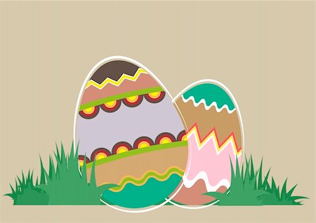 simsearch:400-07422530,k - Illustration of easter eggs with patterns Fotografie stock - Microstock e Abbonamento, Codice: 400-04841355