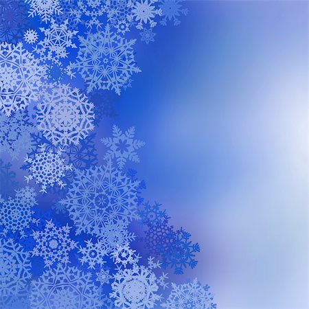 Blue christmas background with snowflakes and  copy space. EPS 8 vector file included Stock Photo - Budget Royalty-Free & Subscription, Code: 400-04841628