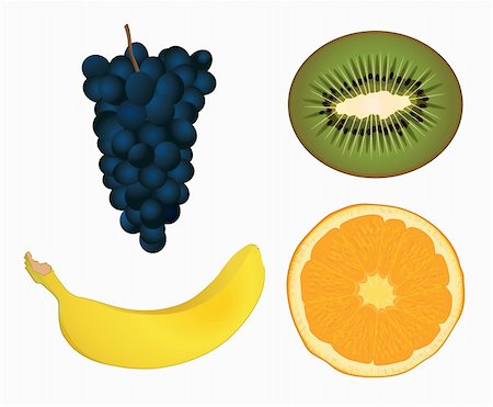 simsearch:400-07061592,k - Tropical fruits vector Stock Photo - Budget Royalty-Free & Subscription, Code: 400-04841759