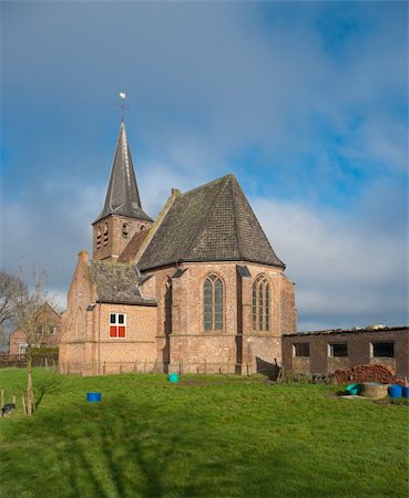simsearch:845-03552840,k - little church in Persingen, the smallest village in the Netherlands, with 89 residents Stock Photo - Budget Royalty-Free & Subscription, Code: 400-04843092