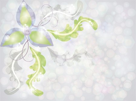 glittering backdrop with beautiful floral elements Stock Photo - Budget Royalty-Free & Subscription, Code: 400-04843295
