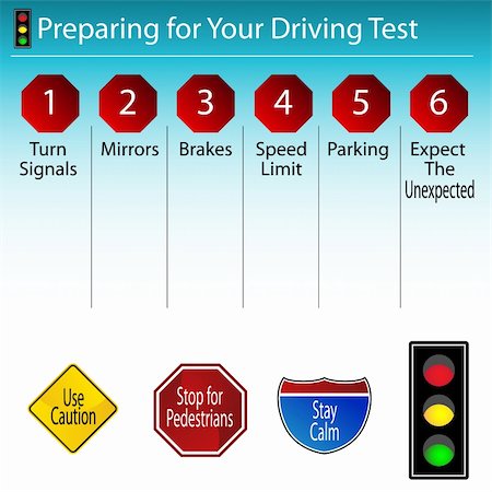 simsearch:400-04208208,k - An image of a driving test tip chart. Foto de stock - Super Valor sin royalties y Suscripción, Código: 400-04843940