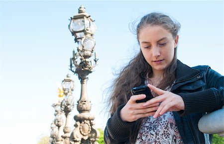 Beautiful happy tourists in Paris,france Stock Photo - Budget Royalty-Free & Subscription, Code: 400-04854162