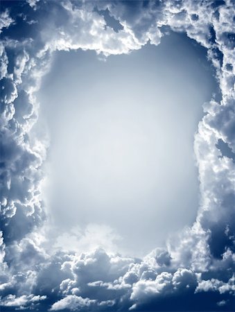 photo frame in heaven - Frame - white clouds in the storm sky Stock Photo - Budget Royalty-Free & Subscription, Code: 400-04854178