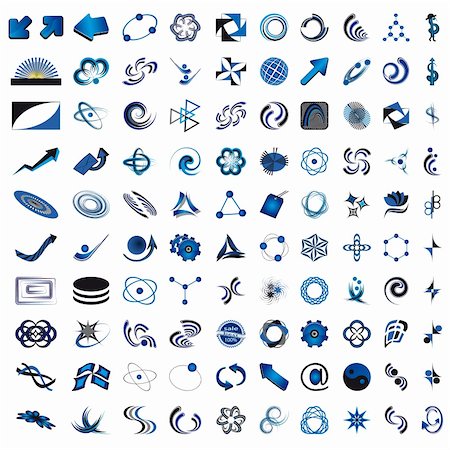 The collection of symbols for design. Vector illustration. Vector art in Adobe illustrator EPS format, compressed in a zip file. The different graphics are all on separate layers so they can easily be moved or edited individually. The document can be scaled to any size without loss of quality. Stock Photo - Budget Royalty-Free & Subscription, Code: 400-04854491