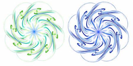 Vortex, blue and green vector illustration, EPS file included. Stock Photo - Budget Royalty-Free & Subscription, Code: 400-04854570
