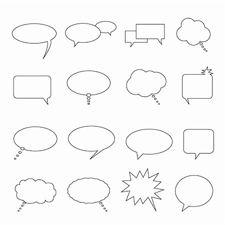 speech bubble with someone thinking - Speech, thought and talk balloons and bubbles Stock Photo - Budget Royalty-Free & Subscription, Code: 400-04855204