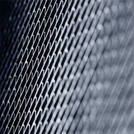 radiator grille - Metal texture. Blue toned background. Foto de stock - Super Valor sin royalties y Suscripción, Código: 400-04855298