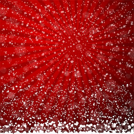 Red Christmas backdrop with falling snowflakes. Stock Photo - Budget Royalty-Free & Subscription, Code: 400-04855496