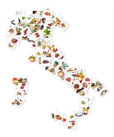 Collage with pictures of food on white background Photographie de stock - Aubaine LD & Abonnement, Code: 400-04855593