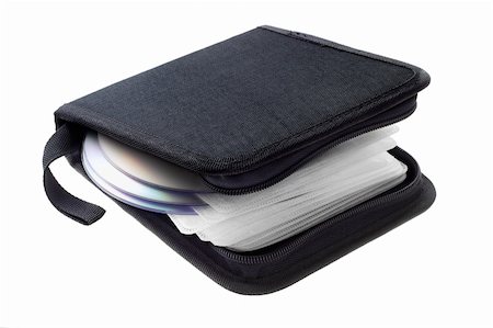 simsearch:400-07046956,k - Unzipped compact disk storage bag on white background Stock Photo - Budget Royalty-Free & Subscription, Code: 400-04855622