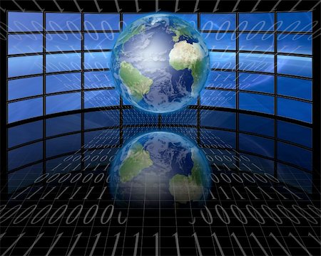 simsearch:400-05271794,k - Screens and binary with Earth Stockbilder - Microstock & Abonnement, Bildnummer: 400-04856242