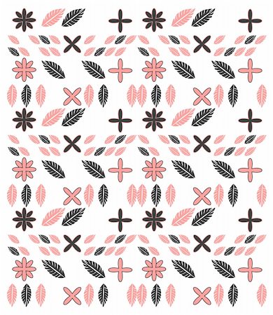 Embroidery seamless pattern illustration on white background Stock Photo - Budget Royalty-Free & Subscription, Code: 400-04856315