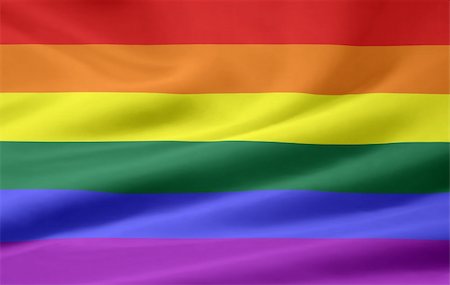 rainbow flag - High resolution flag of the Gay Pride Flag Stock Photo - Budget Royalty-Free & Subscription, Code: 400-04856604