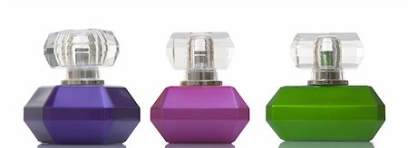 simsearch:700-06892568,k - Perfume in glass bottles on white background Stock Photo - Budget Royalty-Free & Subscription, Code: 400-04856771