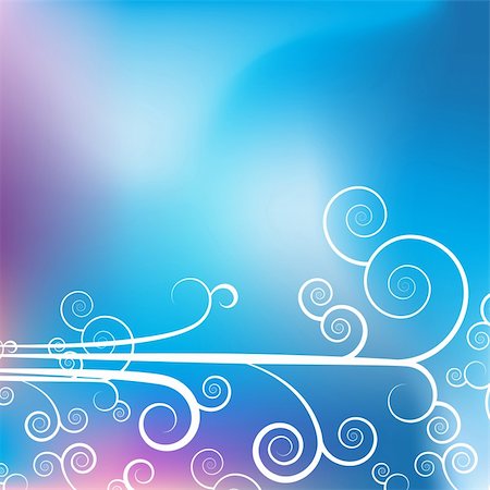 simsearch:400-05241823,k - An image of a swirl calligraphy lines withe blue purple background. Photographie de stock - Aubaine LD & Abonnement, Code: 400-04856962