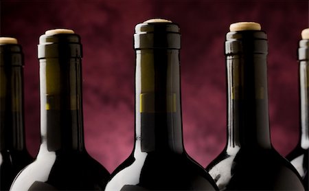 photo of five wine bottles in front of violet background Stock Photo - Budget Royalty-Free & Subscription, Code: 400-04857041