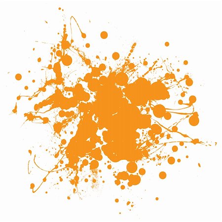 paint drop background - Abstract orange ink splat background with copyspace Photographie de stock - Aubaine LD & Abonnement, Code: 400-04857064