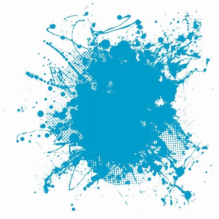 dripping multicoloured paint - Grunge ink splat background blob with halftone dots Stock Photo - Budget Royalty-Free & Subscription, Code: 400-04857061