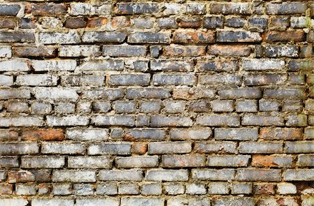 exposed brick - Classic dirty brick wall - poor grunge background Stock Photo - Budget Royalty-Free & Subscription, Code: 400-04857076