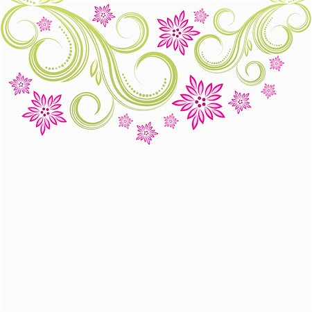 simsearch:400-04863614,k - Floral curls background Foto de stock - Royalty-Free Super Valor e Assinatura, Número: 400-04857365