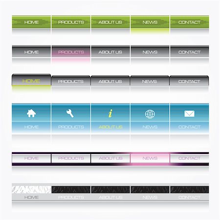 solar panel - Web navigation templates for web site vector Photographie de stock - Aubaine LD & Abonnement, Code: 400-04857524