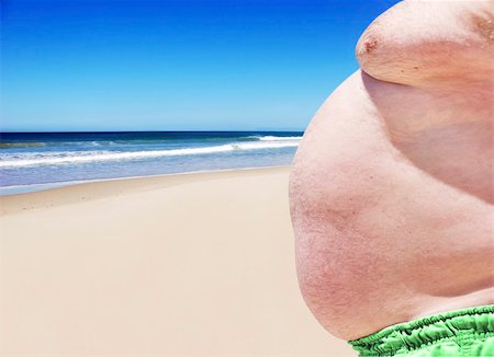 simsearch:400-06108048,k - Close up of three obese fat men of the beach Stock Photo - Budget Royalty-Free & Subscription, Code: 400-04857546