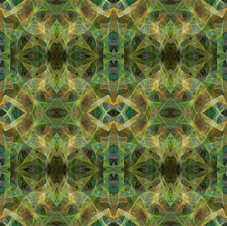 simsearch:400-04857757,k - Seamless abstract fractal wallpaper, textile pattern or background in multi-colors of greens and golds. Foto de stock - Super Valor sin royalties y Suscripción, Código: 400-04857755