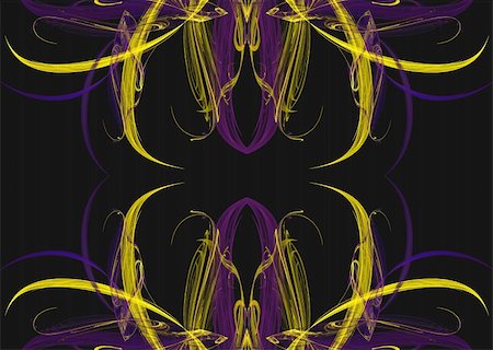 simsearch:400-04365296,k - Continuous fractal background pattern in the shape of flower buds in shades of yellow and purple. Stock Photo - Budget Royalty-Free & Subscription, Code: 400-04857846