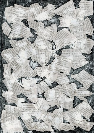 simsearch:400-04499175,k - Grunge collage background made of torn newspaper Stock Photo - Budget Royalty-Free & Subscription, Code: 400-04858041