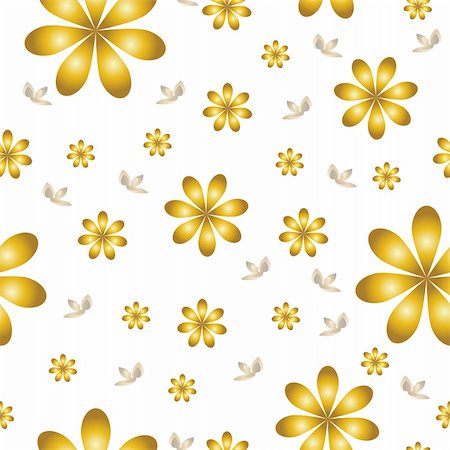 simsearch:400-04863614,k - floral wallpaper with set of different flowers. Could be used as seamless wallpaper, textile, wrapping paper or background Foto de stock - Royalty-Free Super Valor e Assinatura, Número: 400-04858118