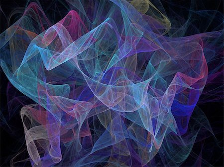 simsearch:400-04365296,k - Multi-colored swirling transparent fabric fractal in shades of blue. Stock Photo - Budget Royalty-Free & Subscription, Code: 400-04858159