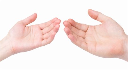 The female and man's hand to last to each other palms upwards Stock Photo - Budget Royalty-Free & Subscription, Code: 400-04858179