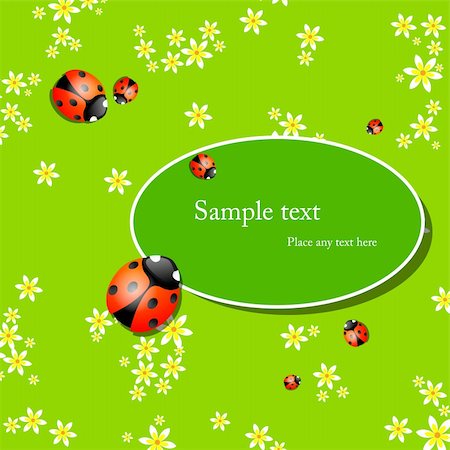 simsearch:400-05149797,k - Vector spring background with small flowers and ladybugs Stock Photo - Budget Royalty-Free & Subscription, Code: 400-04858497